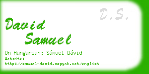 david samuel business card